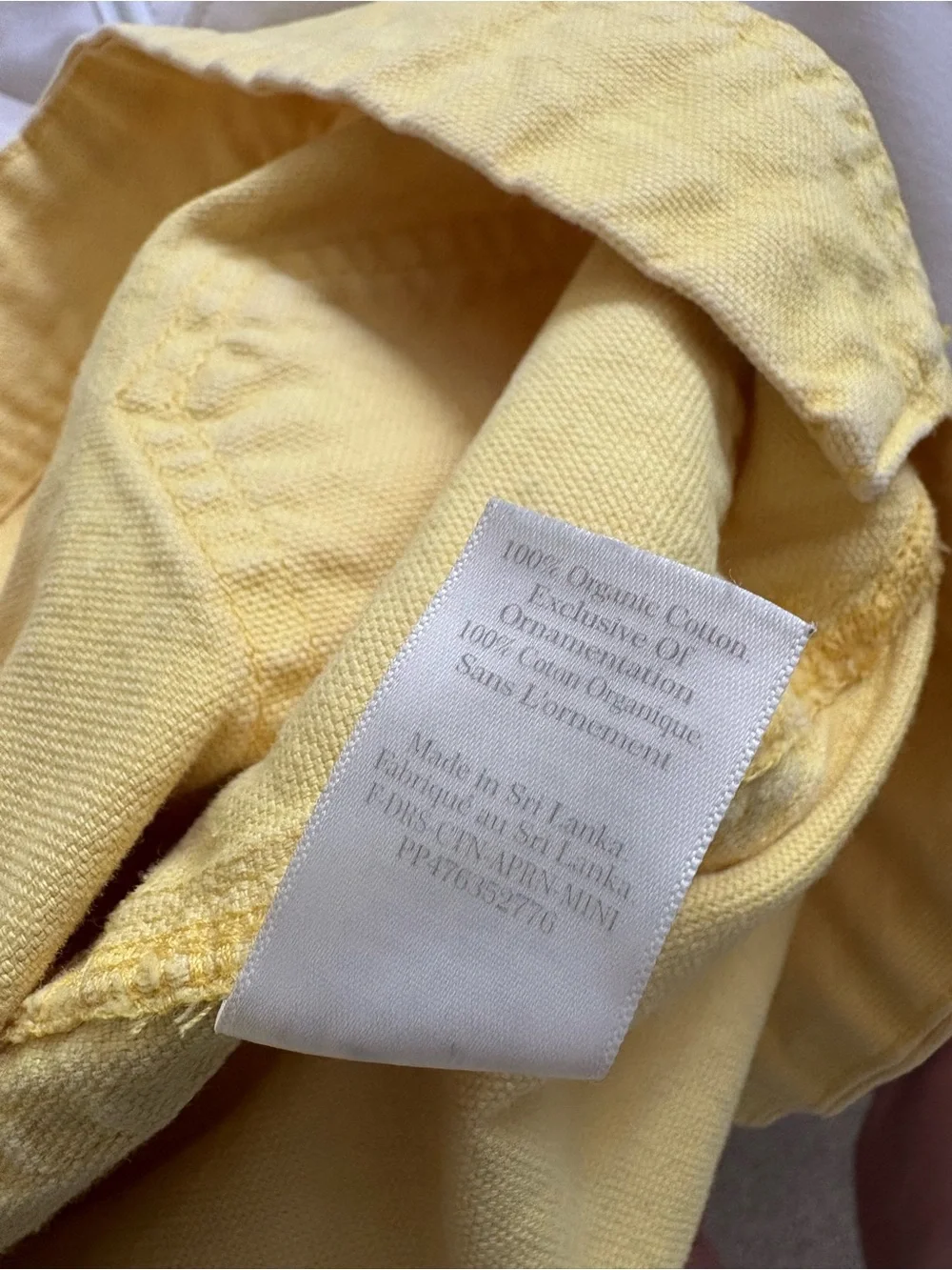 Everlane Sunny Butter Yellow Cross Back Organic Cotton Apron Mini Dress Medium